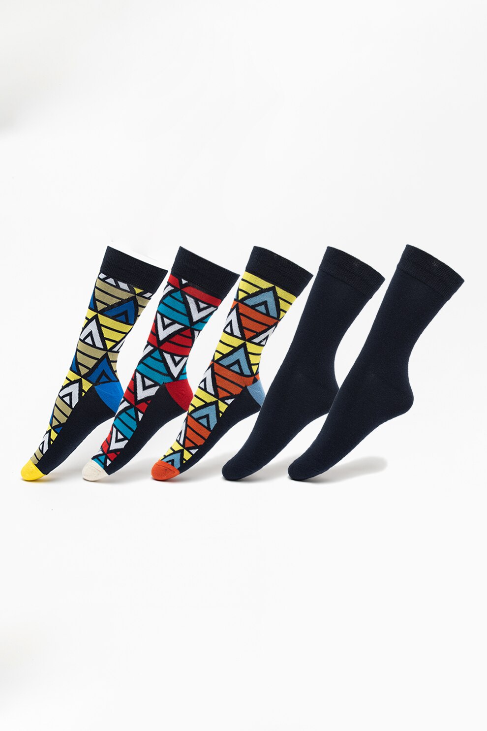 Jack&Jones, Set de sosete scurte Colorful - 5 perechi, Multicolora