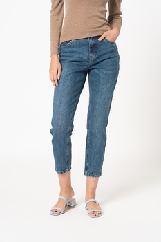 Vero Moda, Blugi crop cu croiala dreapta Brenda, Albastru Vero Moda, Blugi crop cu croiala dreapta Brenda, Albastru