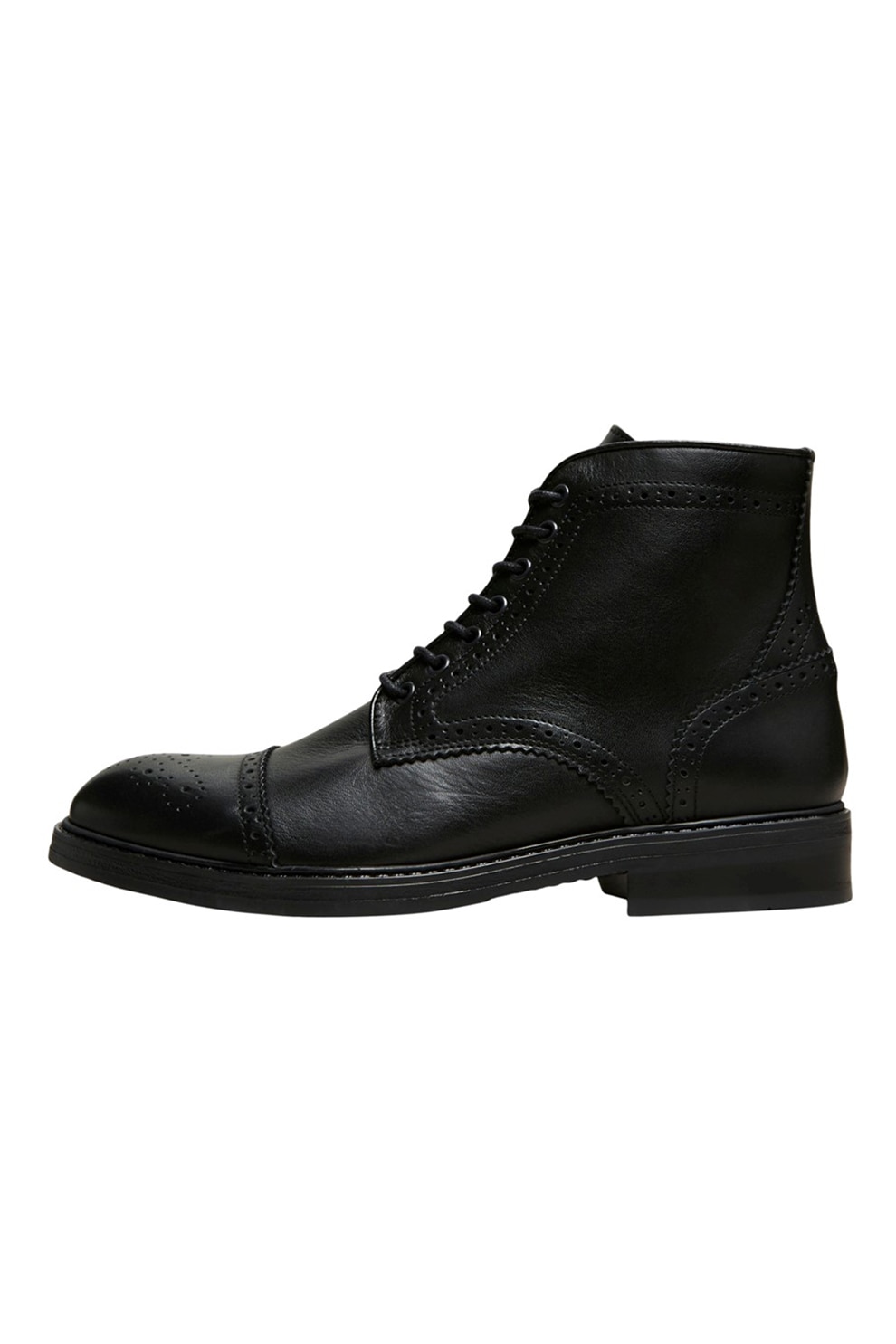 Selected Homme, Ghete brogue de piele, Negru