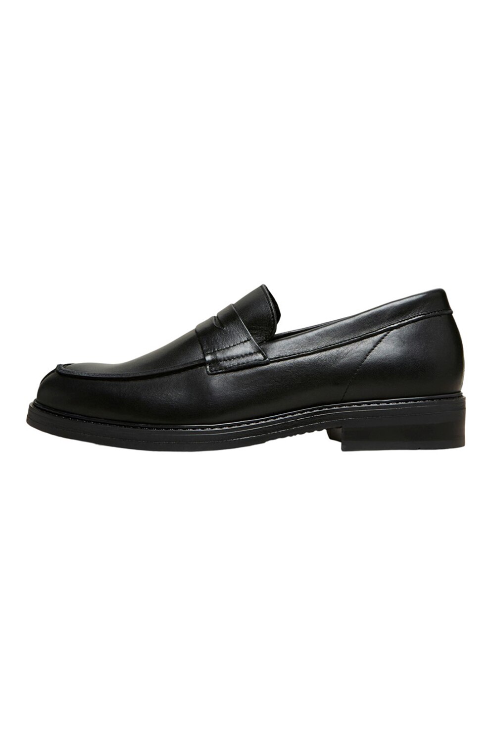 Selected Homme, Pantofi loafer de piele, Negru