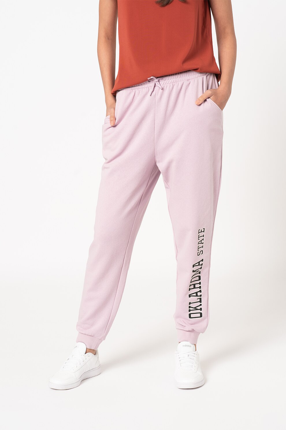 Only, Pantaloni sport din amestec de bumbac organic Essa, Lila