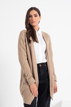 JdY, Cardigan cu buzunare frontale Alice, Cafeniu, XS JdY, Cardigan cu buzunare frontale Alice, Cafeniu, XS