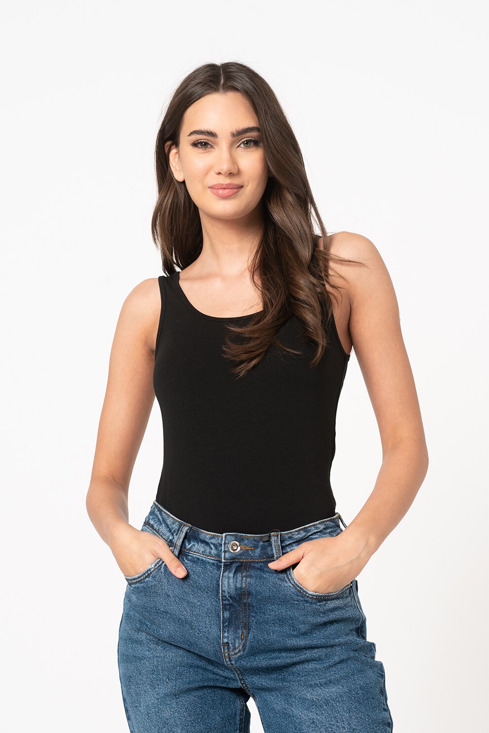 Only, Top din amestec de bumbac Live - 3 piese, Negru