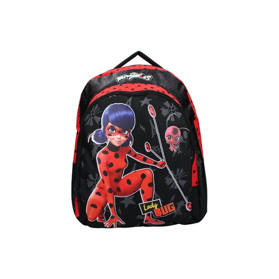 Ghiozdan, Lady Bug, rosu cu negru, 45 x 35 x 15 cm