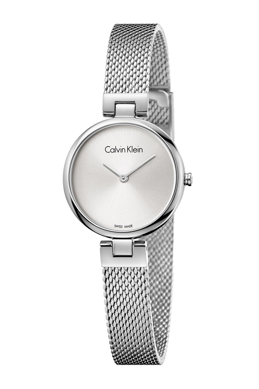 CALVIN KLEIN, Ceas elvetian din otel inoxidabil, Argintiu