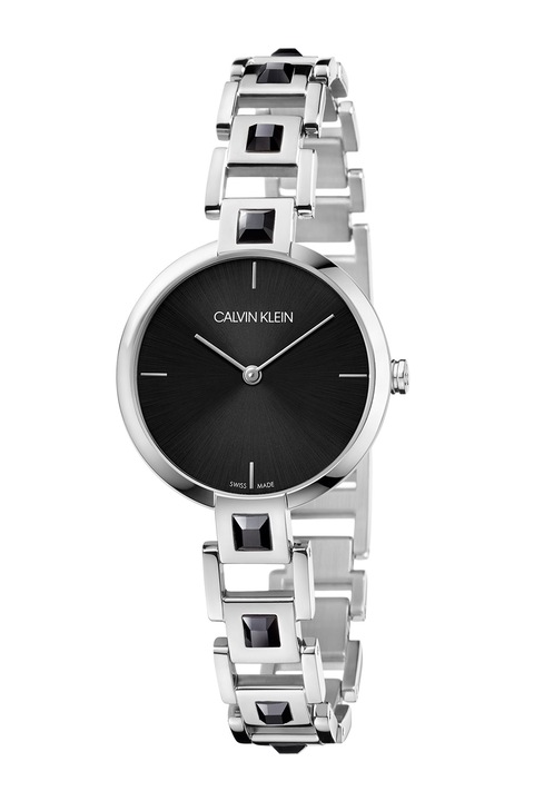 CALVIN KLEIN, Rozsdamentes acél szíjas kvarc karóra, Ezüstszín
