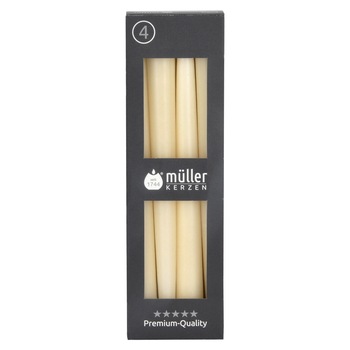 Set 4 Lumanari conice crem-7h Set 4 Lumanari conice crem-7h