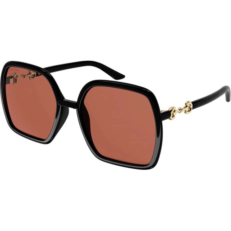 Ochelari de soare Gucci, GG0890SA - 001, Negru/ Portocaliu