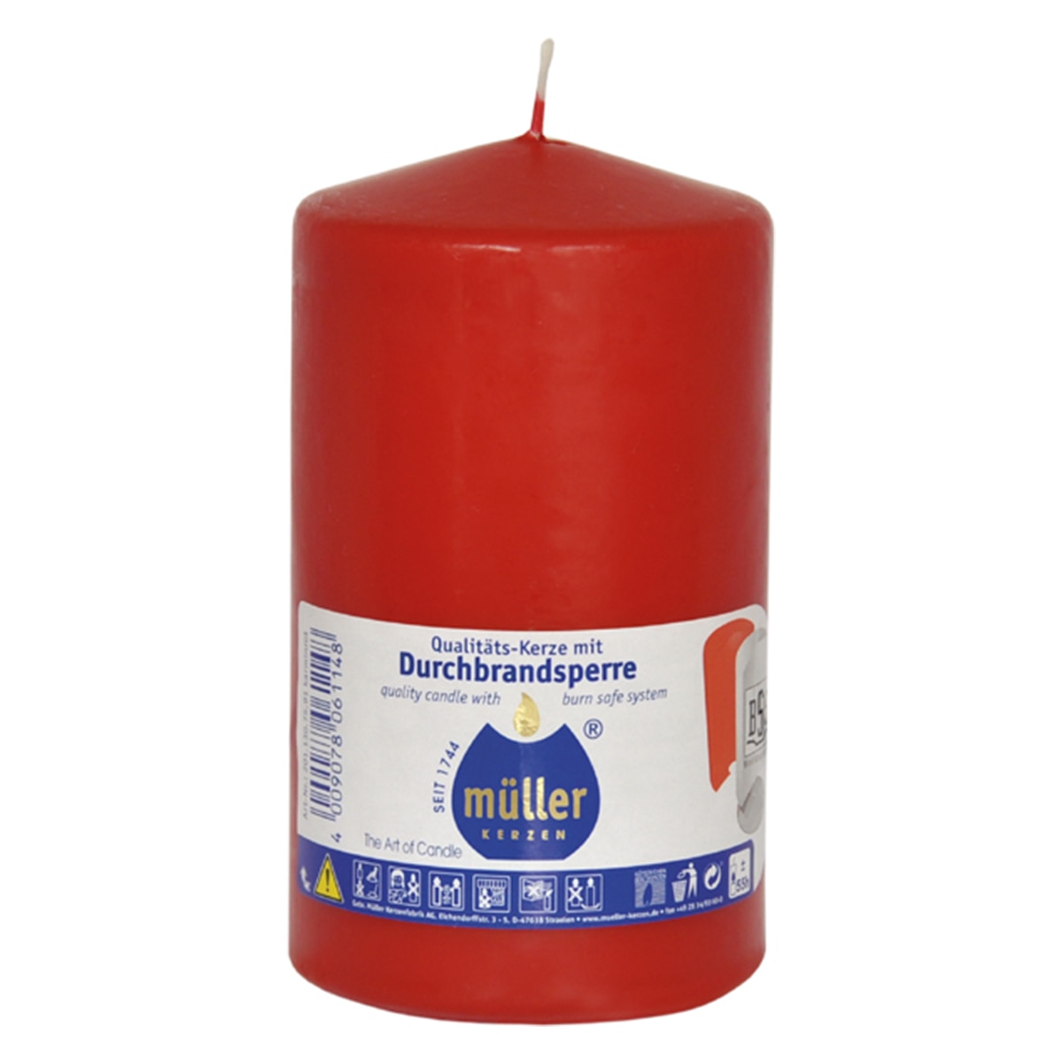 Lumanare butuc 130/75 mm Rosu