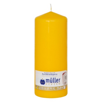 Lumanare butuc 200/80 mm Galben Lumanare butuc 200/80 mm Galben