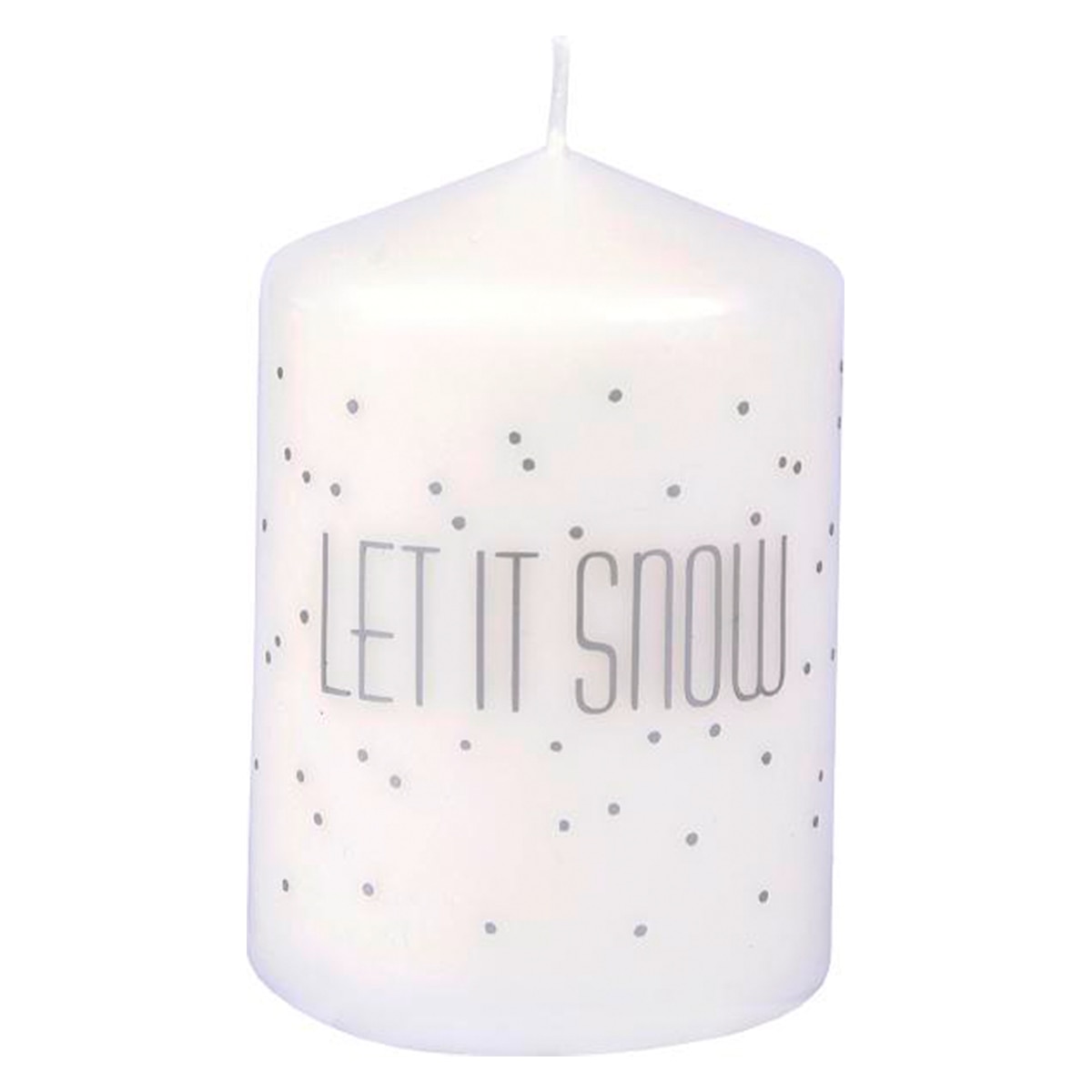 Lumanare stalp Let it snow -off white