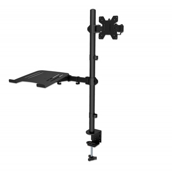 Suport pentru monitor de birou, raft suplimentar, 13-32 inch, reglabil, MANHATTAN, negru, ICA-LCD NTB136 Suport pentru monitor de birou, raft suplimentar, 13-32 inch, reglabil, MANHATTAN, negru, ICA-LCD NTB136