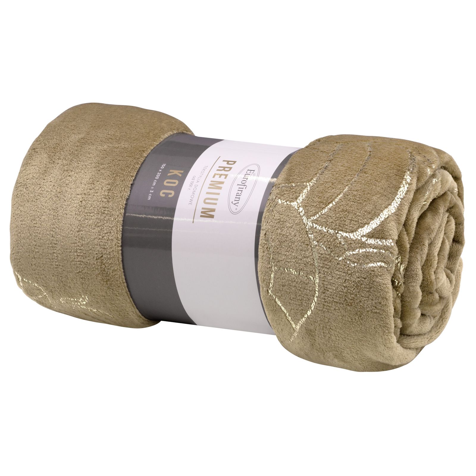 Cuvertura de Pat, Patura pled, Eurofirany, 150X200, STELA, Bej inchis