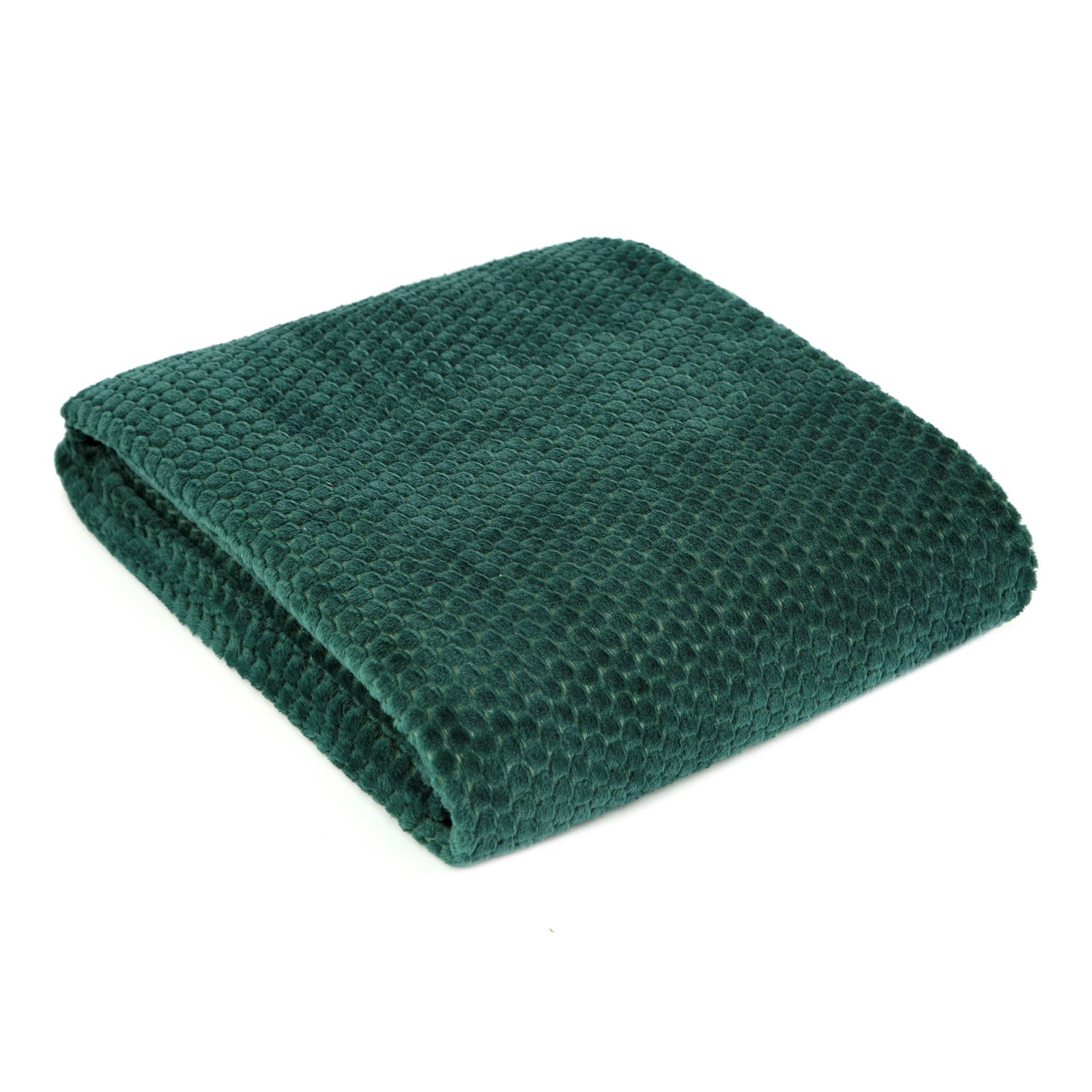 Cuvertura de Pat, Patura pled, Eurofirany, 150x200, ZOE, Verde inchis