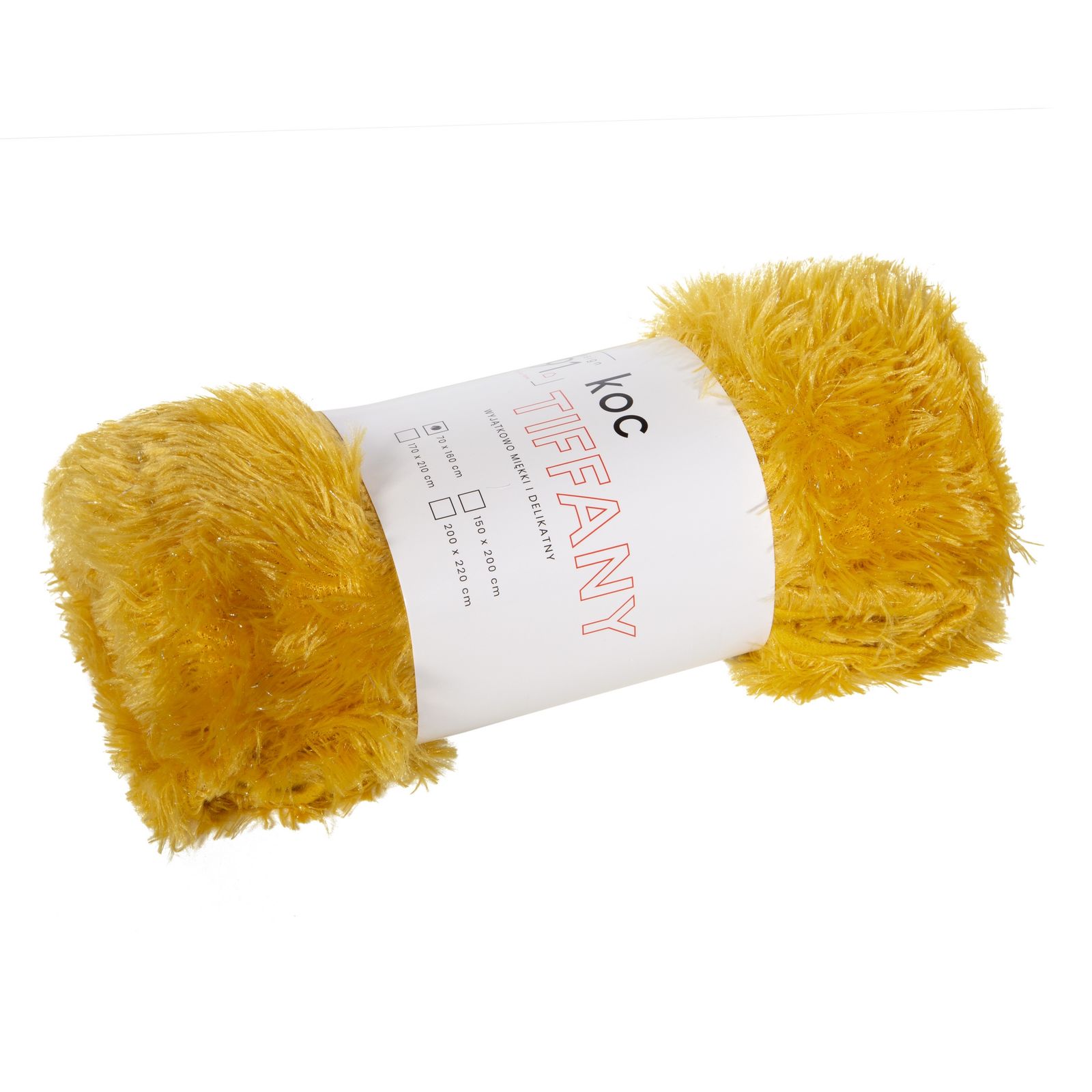 Cuvertura de Pat, Patura pled, Eurofirany, 70x160, TIFFANY, Mustar