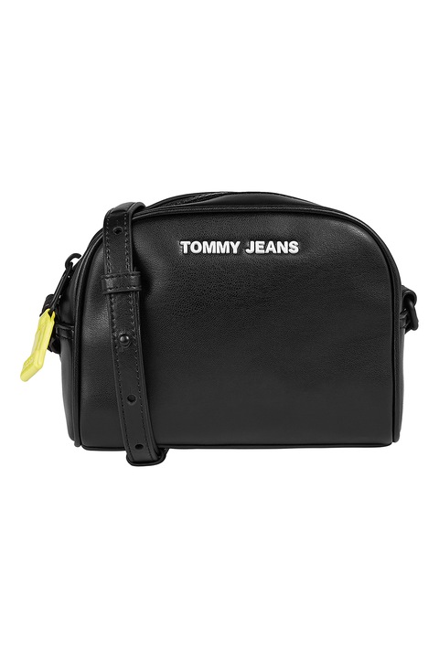 Tommy Jeans Keresztpántos műbőr táska, Fekete