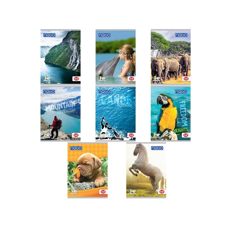 Set 10 Caiete A5 de romana, 48 file, Nebo