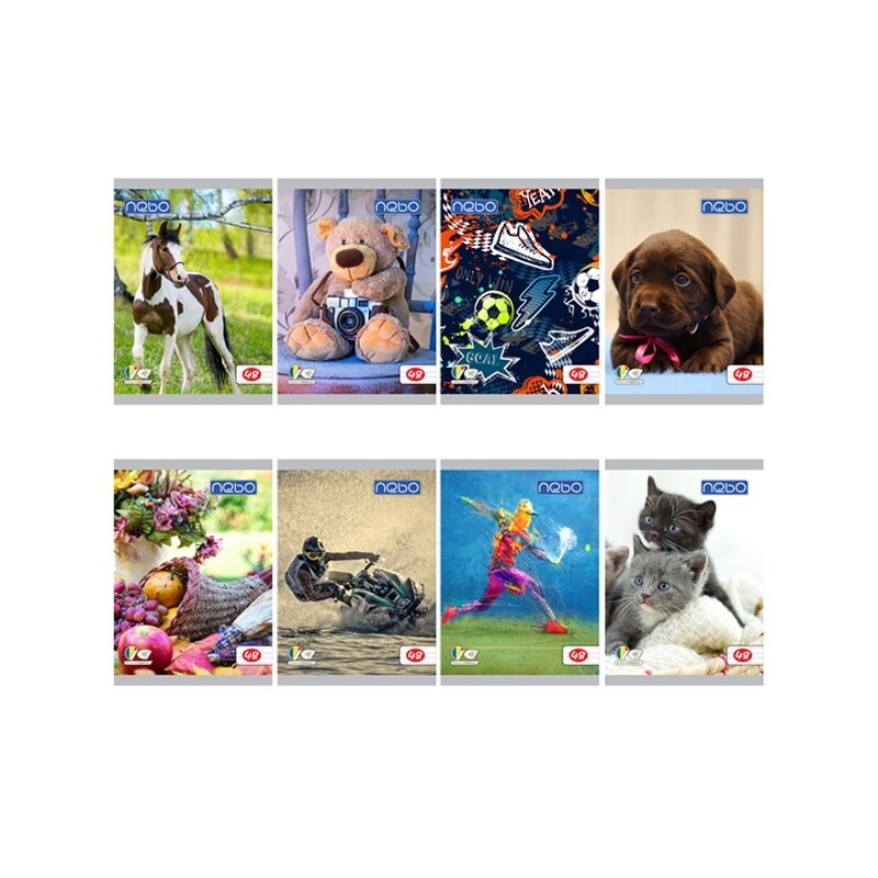 Set 10 Caiete A5 de romana, 48 de file, Nebo