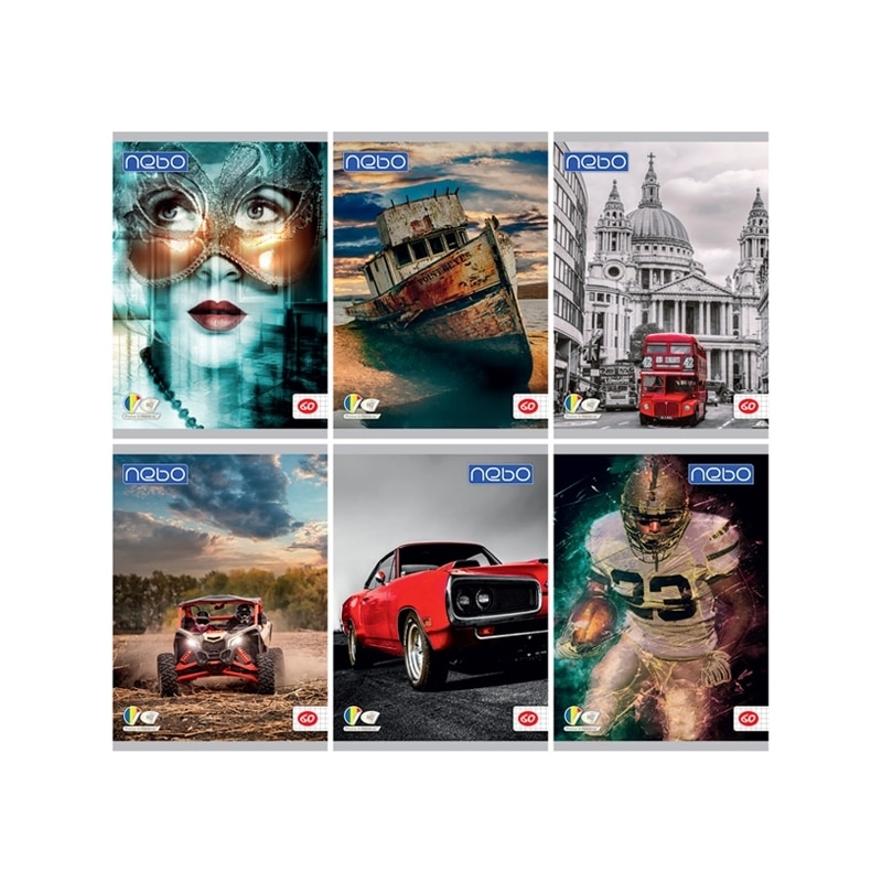 Set 5 Caiete A4 de matematica, 60 file, Nebo