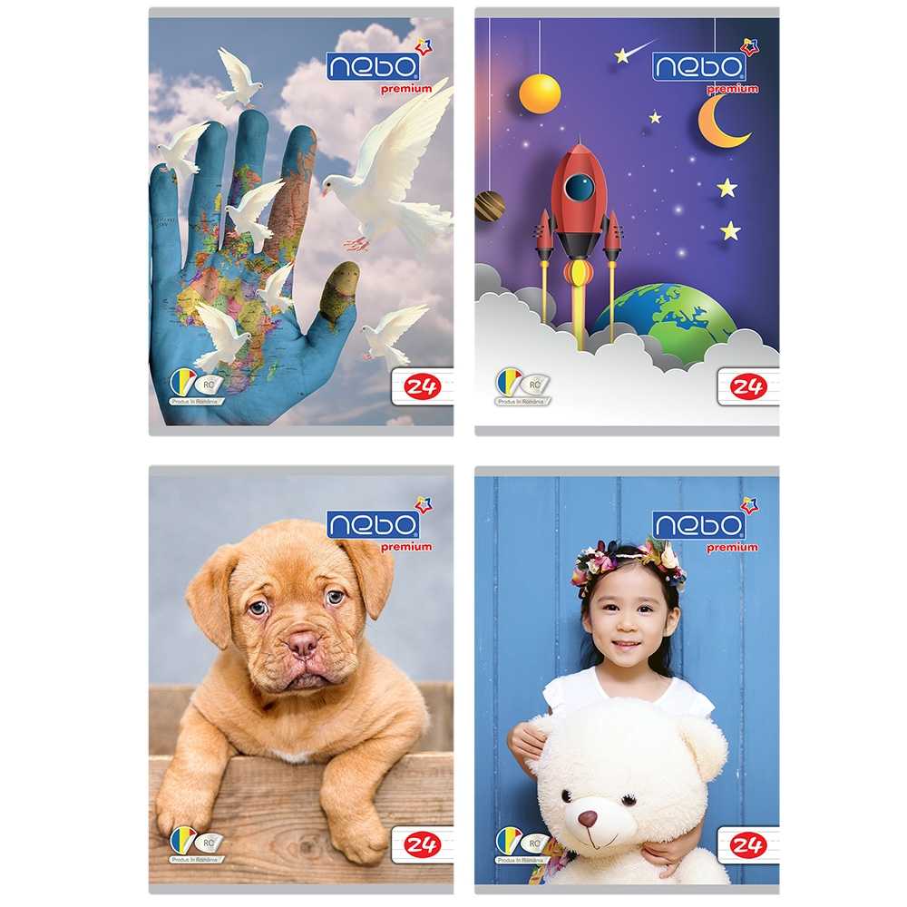 Set 20 Caiete A5 Tip II, 24 file, Nebo Premium®