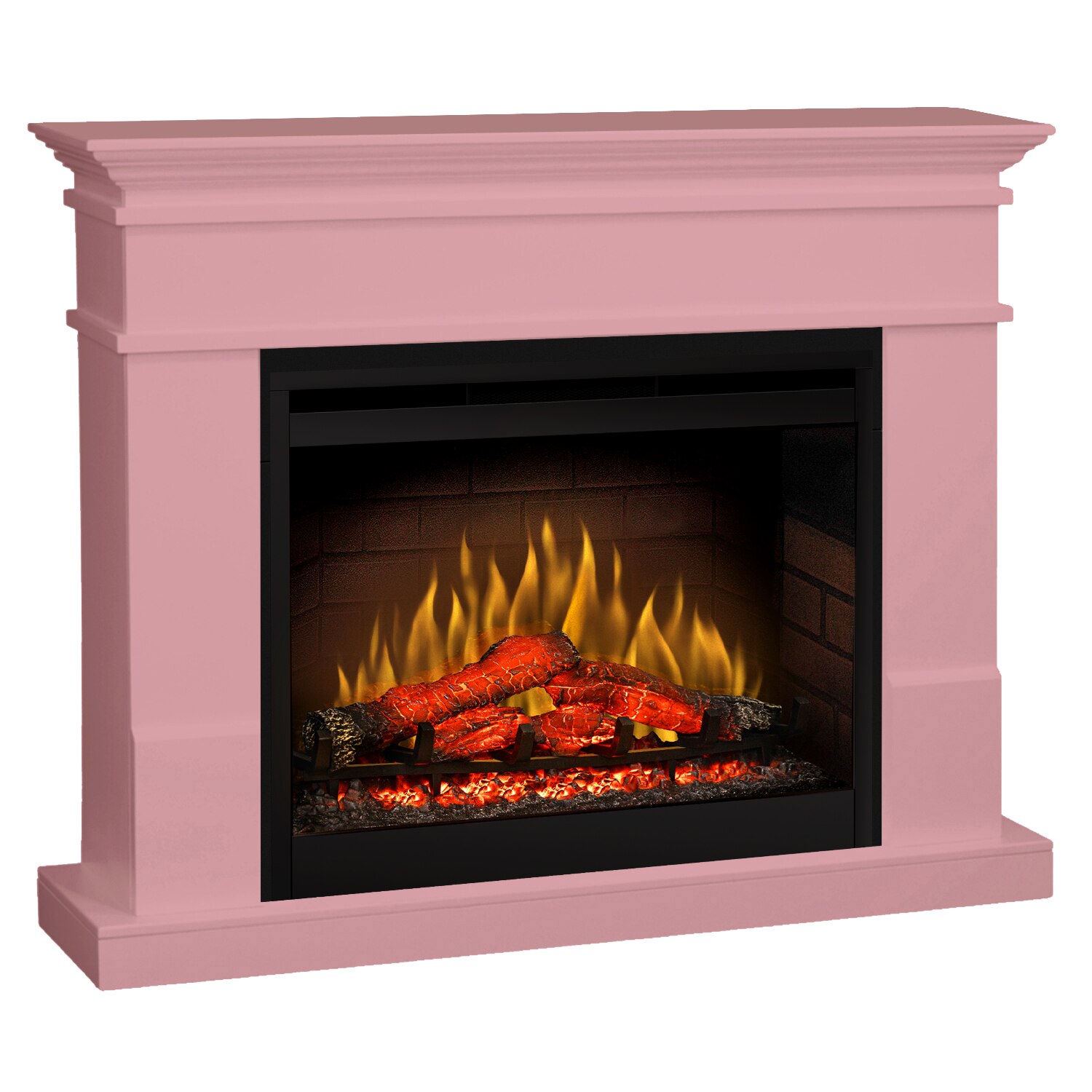 Semineu electric Lisabona Pale Pink cu focar electric 3D Dimplex Optiflame DF2608 si sunet