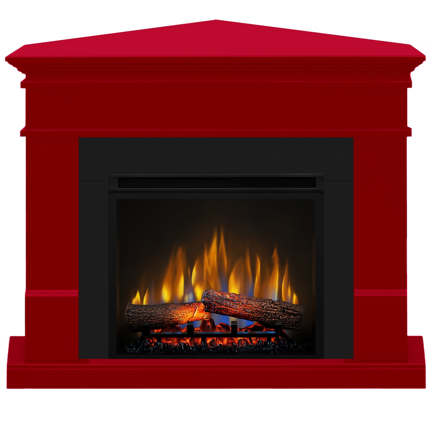 Semineu electric Lisabona Drept/Colt Rosu cu focar electric 3D Dimplex Optiflame XHD23 si sunet