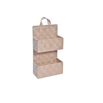Cosulet impletit pentru depozitare, suspendat, 2 buzunare, Bej, 22x10x37 cm Cosulet impletit pentru depozitare, suspendat, 2 buzunare, Bej, 22x10x37 cm