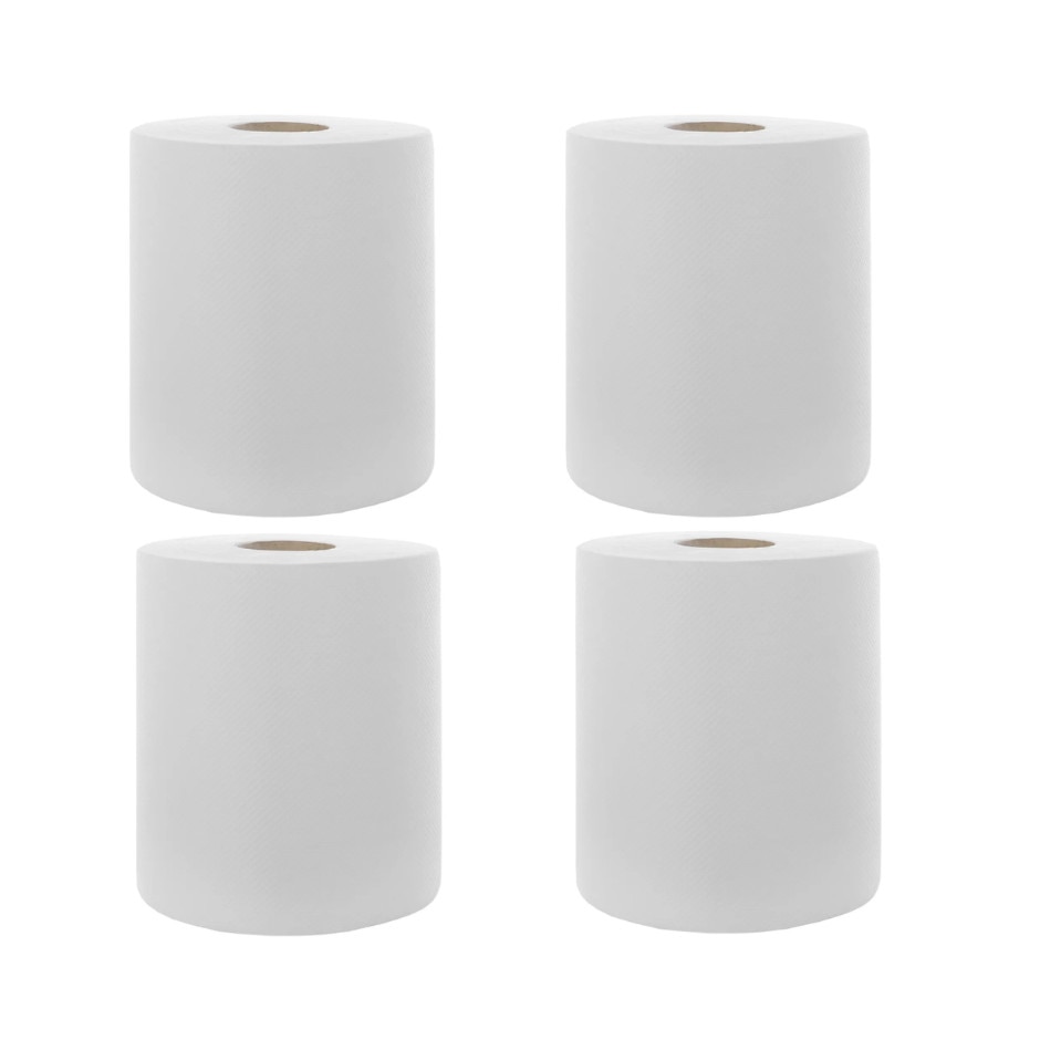 Set prosop hartie, alb, 2 straturi, 65 m, 4 role/bax