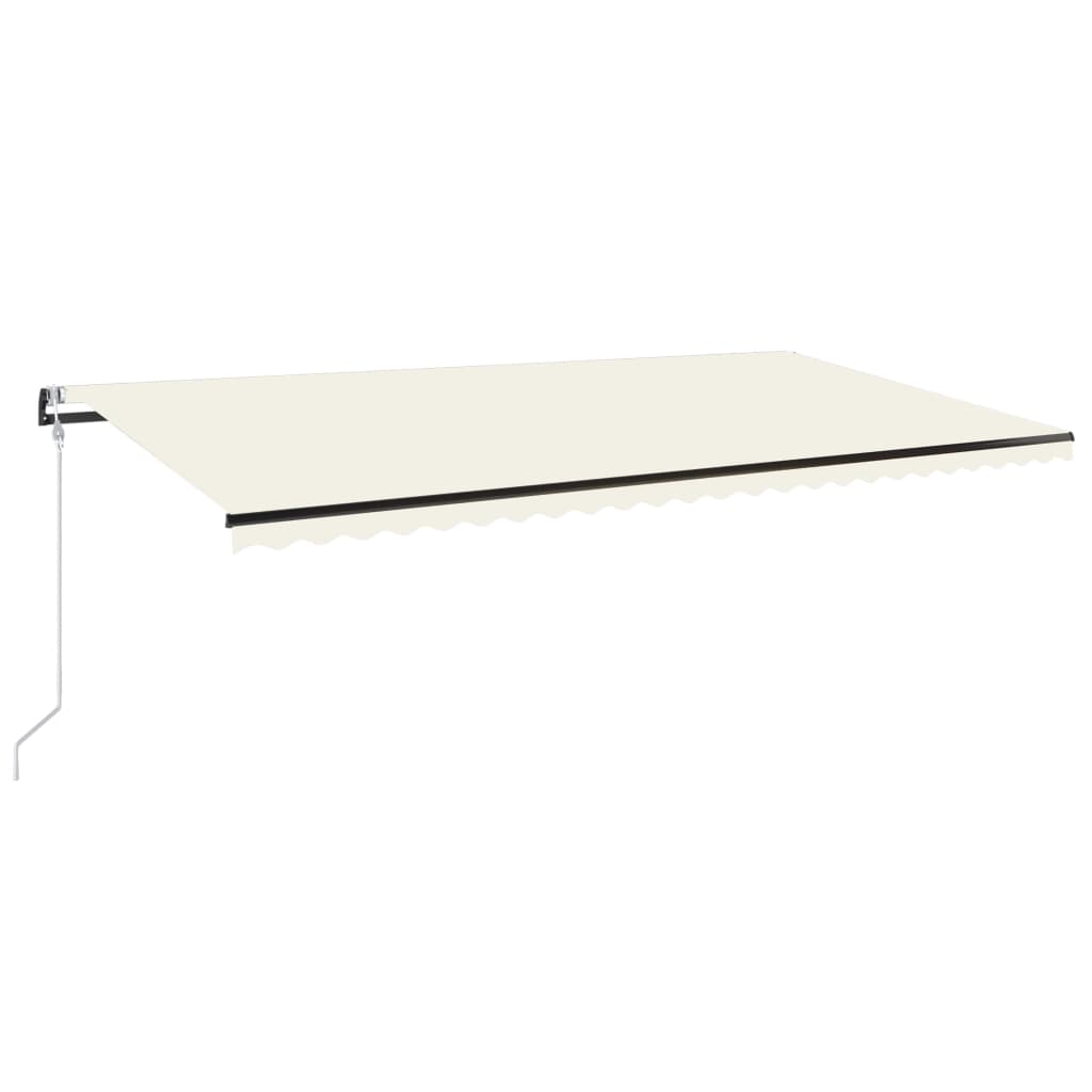 Copertina retractabila automat vidaXL, Aluminiu, 600 x 350 cm, Crem