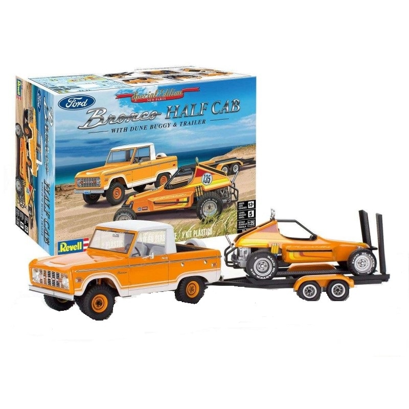 Macheta de asamblat Revell masina Ford Bronco Half Cab Sandman II