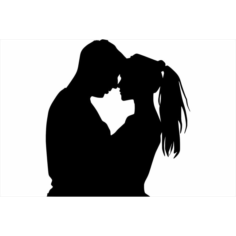 Decor perete Personalizabil Cuplu Indragostiti din lemn 29 cm x 32 cm