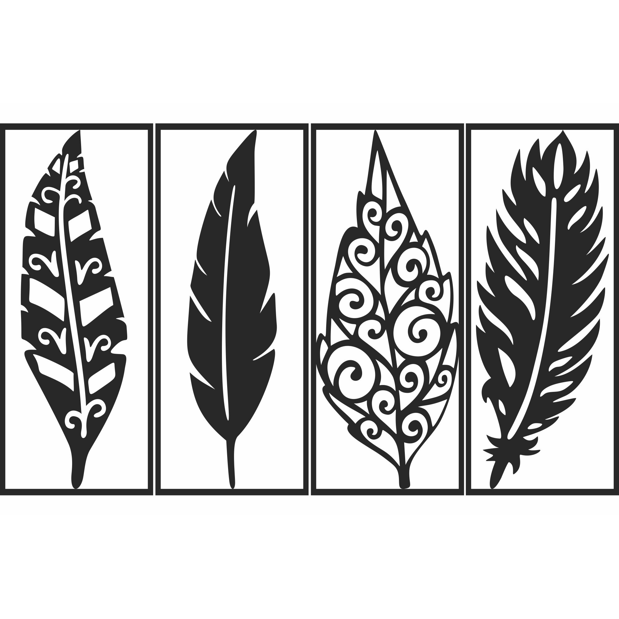 Decor perete Personalizabil Pene din lemn 58 cm x 35 cm