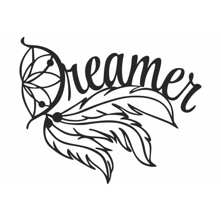 Decor perete Personalizabil Dreamer din lemn 29 cm x 24 cm