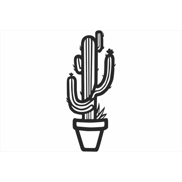 Decor perete Personalizabil Cactus din lemn 15 cm x 38 cm