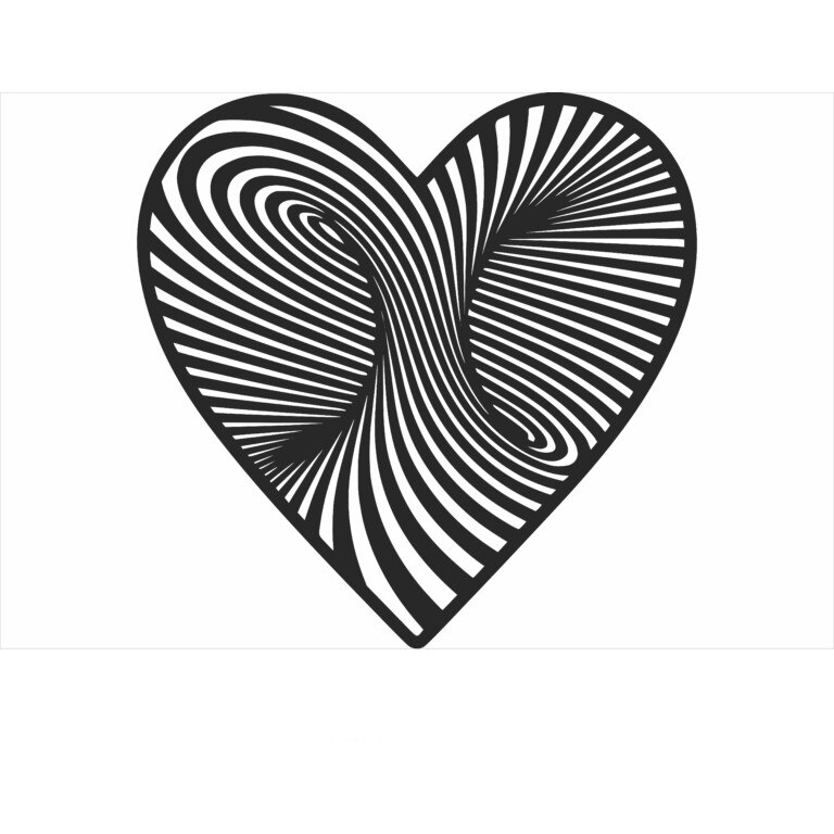 Decor perete Personalizabil Inima 3D din lemn 29 cm x 29 cm