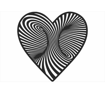 Decor perete Personalizabil Inima 3D din lemn 29 cm x 29 cm Decor perete Personalizabil Inima 3D din lemn 29 cm x 29 cm