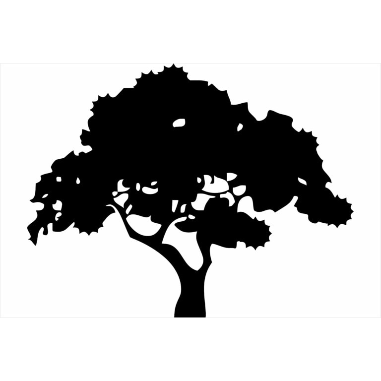 Decor perete Personalizabil Copac Coroana Mare din lemn 29 cm x 23 cm