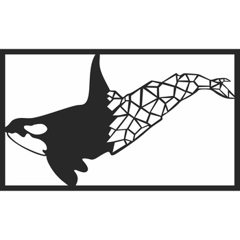 Decor Personalizabil Geometric perete Balena cu Cocoasa din lemn 40 cm x 24 cm Decor Personalizabil Geometric perete Balena cu Cocoasa din lemn 40 cm x 24 cm