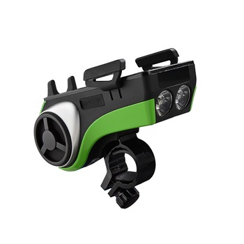 Far/Lanterna LED multifunctionala 5 in 1, suport telefon, lumini far, difuzor Bluetooth MP3, sonerie, acumulator, Rockbros Far/Lanterna LED multifunctionala 5 in 1, suport telefon, lumini far, difuzor Bluetooth MP3, sonerie, acumulator, Rockbros