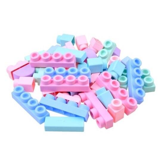 Set joc educativ 25 cuburi de construit din cauciuc siliconat ...