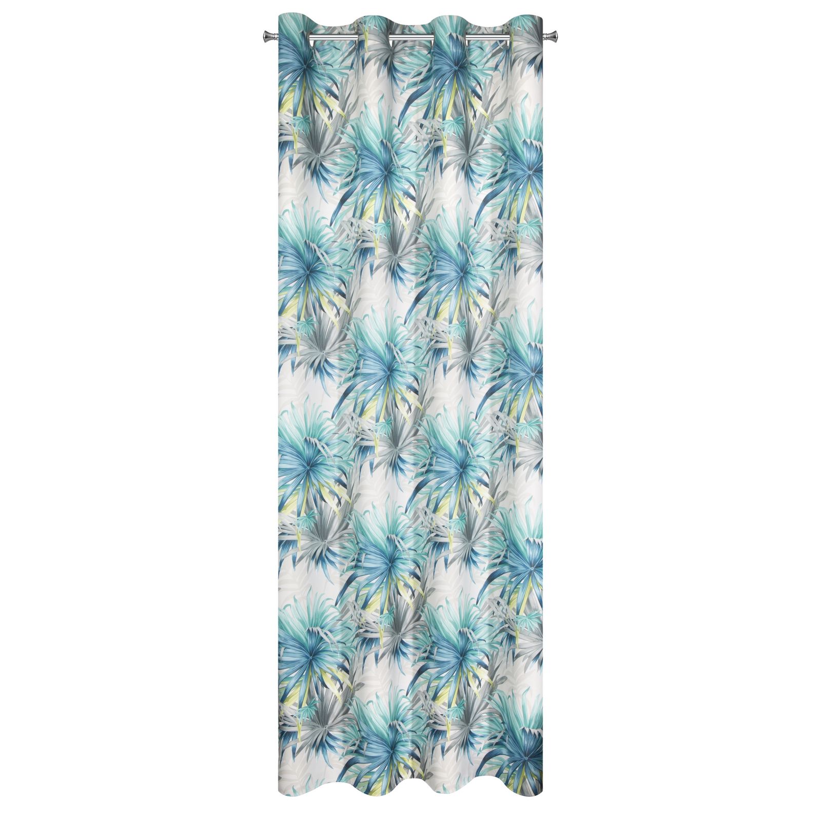 Perdea decorativa cu inele metalice, INGRID 140x250 cm, Eurofirany, Albastru