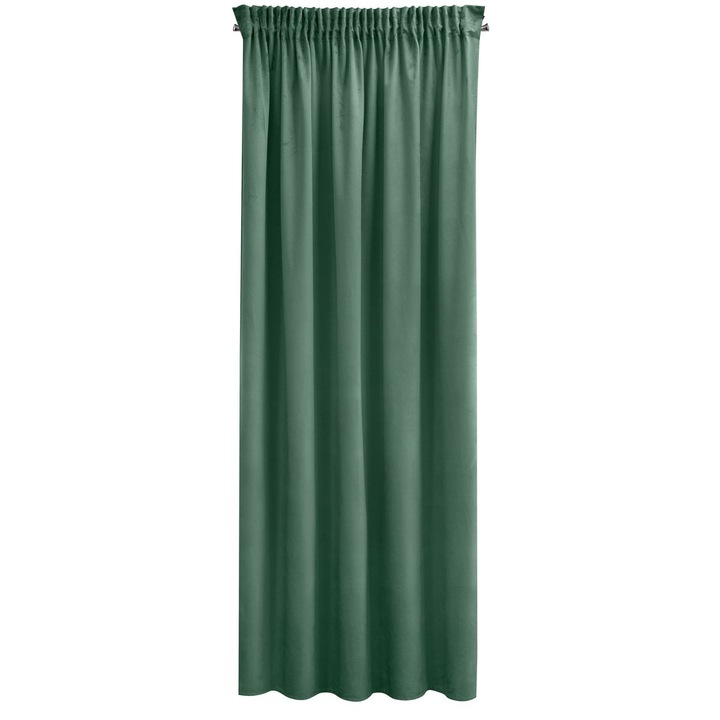 Завеса Eurofirany Sibel, с ширит, Pierre Cardin, тъмен ментов, цвят, 140x270 см