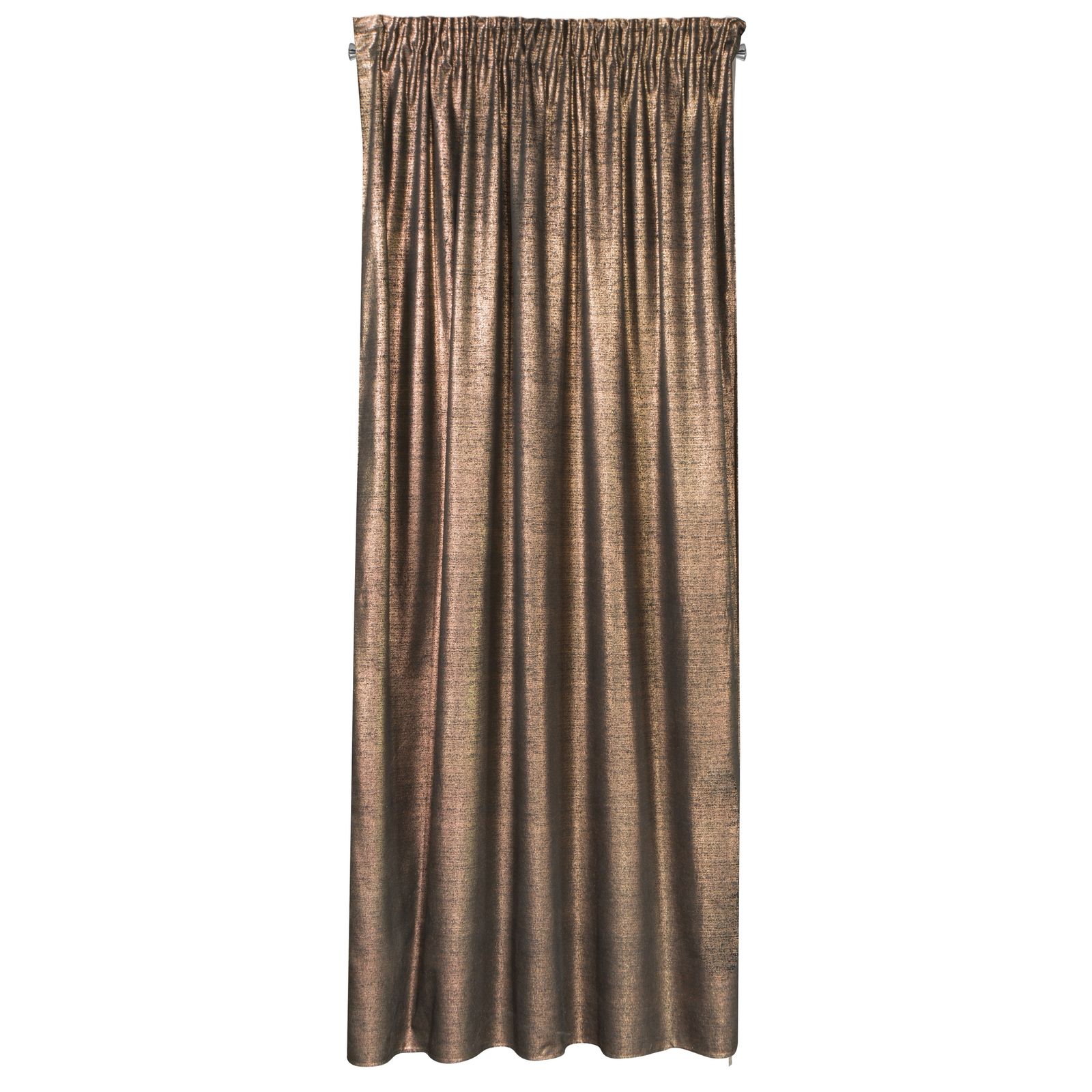 Perdea decorativa cu banda, AMBI 140x270 cm, Eurofirany, Negru/ Cuprului