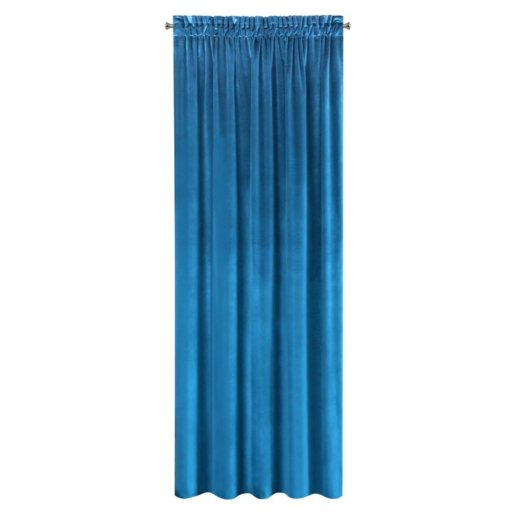 Завеса Eurofirany Samanta, с ширит, тъмносиньо, 140x270 см
