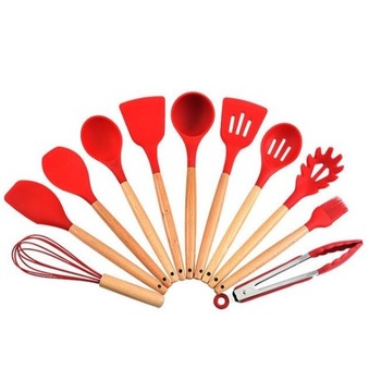 Set 12 piese de silicon, ustensile de gatit, stil modern Set 12 piese de silicon, ustensile de gatit, stil modern