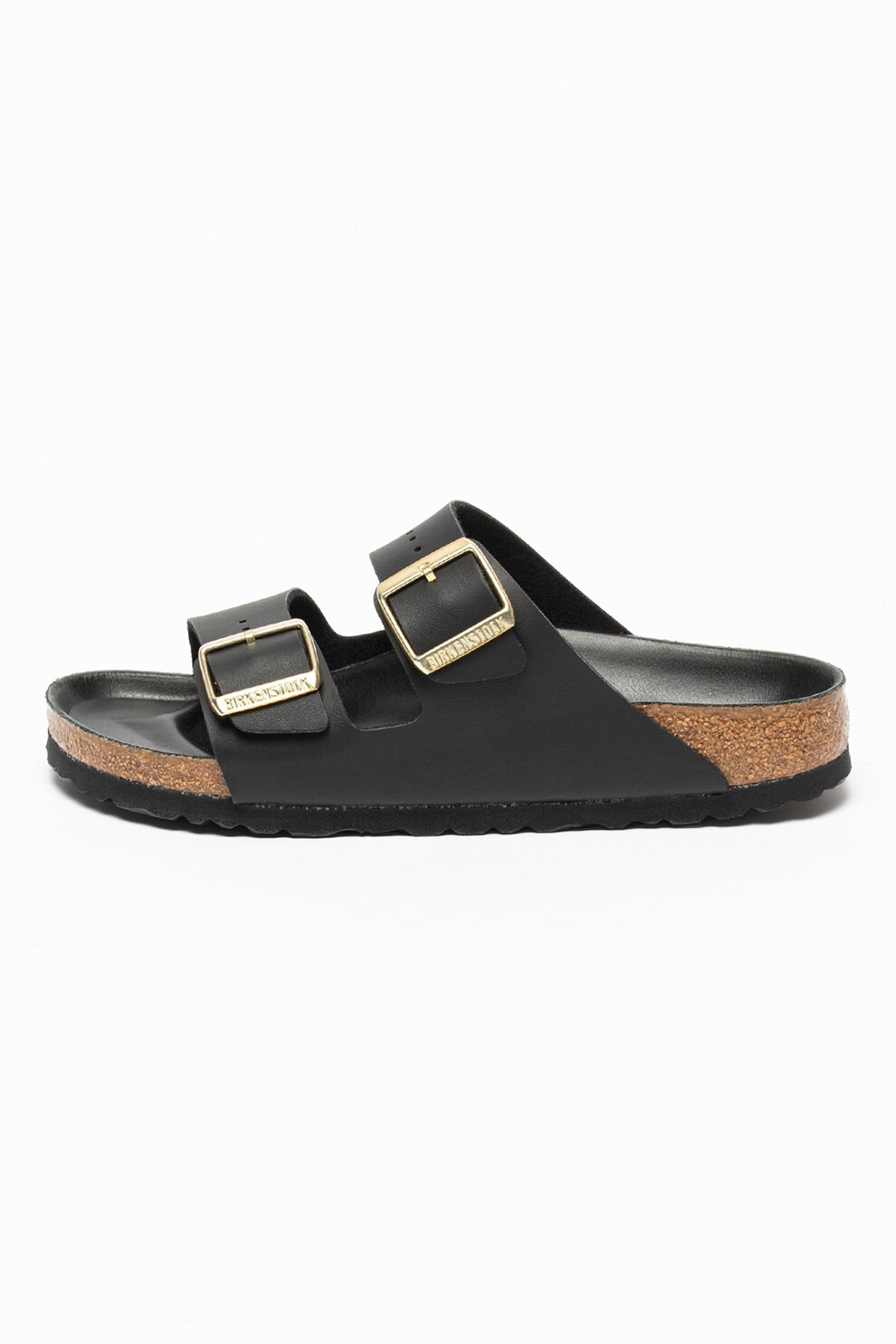 Birkenstock, Papuci din piele cu catarame ajustabile Arizona, Negru, 39