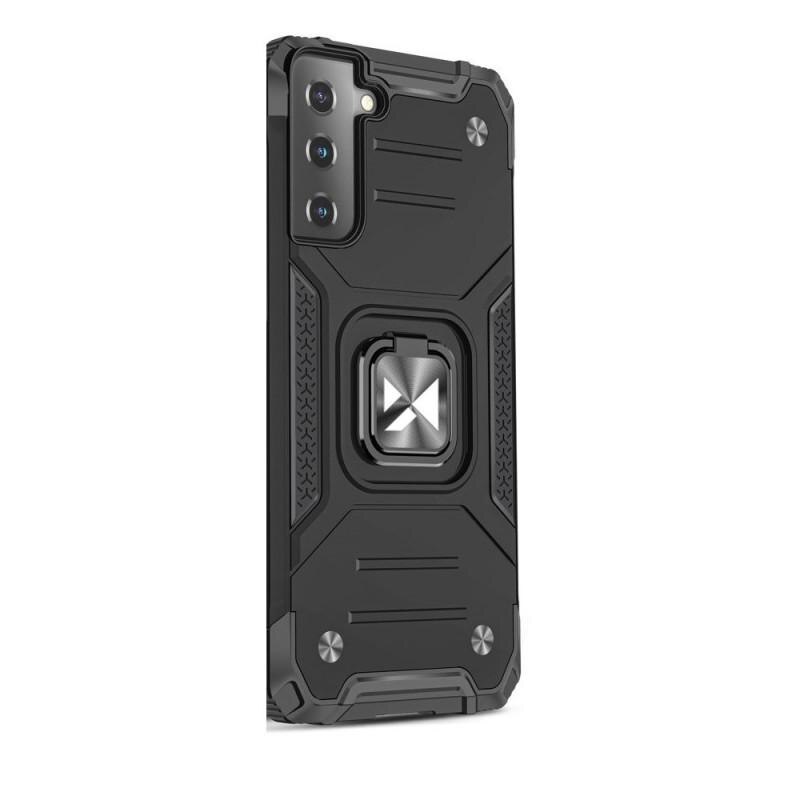 Carcasa Wozinsky Ring Armor compatibila cu Samsung Galaxy S21, Functie magnetica, Black