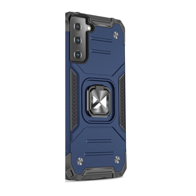 Carcasa Wozinsky Ring Armor compatibila cu Samsung Galaxy S21, Functie magnetica, Blue