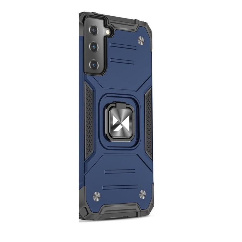 Carcasa Wozinsky Ring Armor compatibila cu Samsung Galaxy S21 Plus, Functie magnetica, Blue