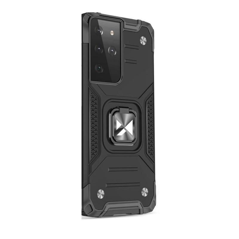 Carcasa Wozinsky Ring Armor compatibila cu Samsung Galaxy S21 Ultra, Functie magnetica, Black